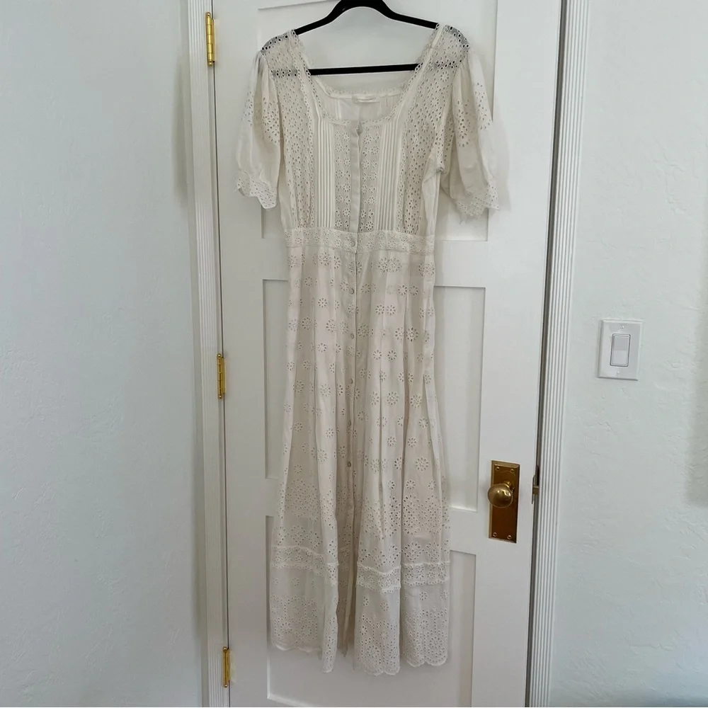 Loveshackfancy Ivory Eyelet Maxi Dress - Picture 1 of 9